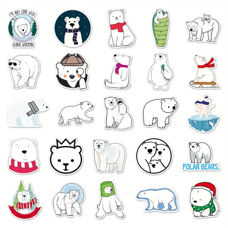 Polar Bear Animal Luggage Stickers creative Waterproof - Temu