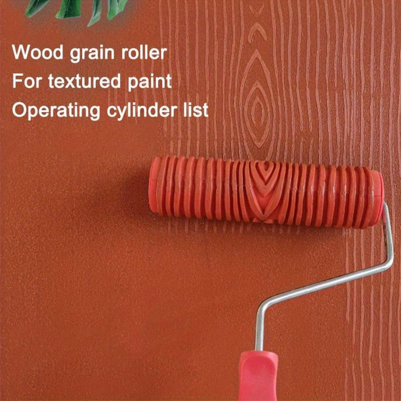 Rubber Imitation Wood Grain Pattern Paint Roller Diy Paint - Temu