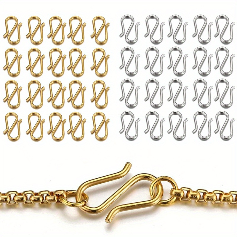 Stainless Steel Golden Silvery S Shape Clasps Hook Clasps - Temu