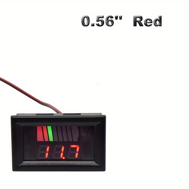 Indicateur de niveau de Charge de batterie de voiture 12V 24V 36V 48V 60V  72V batterie au Lithium capacité compteur testeur affichage LED testeur  voltmètre - Temu France