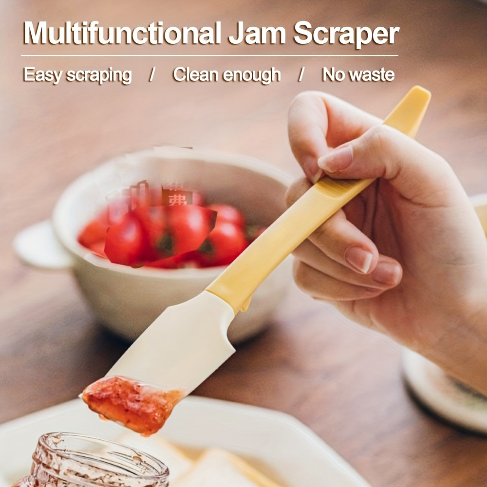 Silicone Jar Scraper, Non-stick Icing Scraper, Silicone, Heat Resistant,  Baking Tool, Kitchen Gadget, Kitchen Accessory