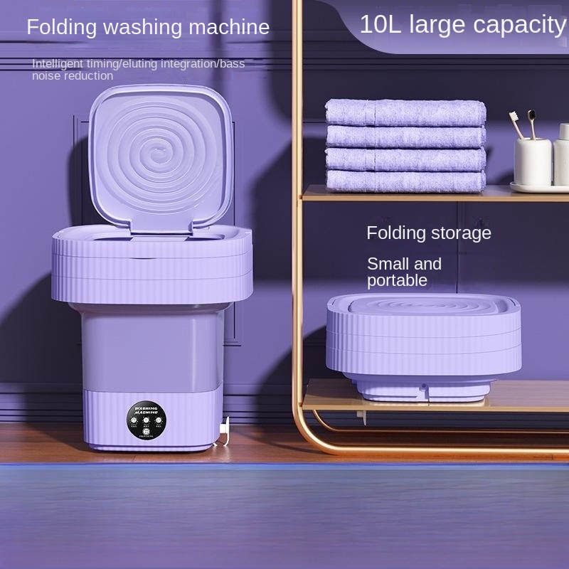 Mini machine à laver pliable de 6 l, seau portable pliable avec arrêt  automatique, mini machine à laver avec port USB pour sous-vêtements