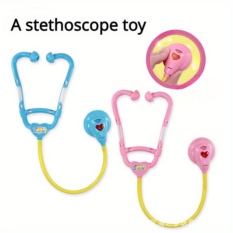 2 piezas de juguete de estetoscopio para niños, estetoscopio de trabajo de  enfermería para niños, juego de rol, lindo doctor accesorios de juego de
