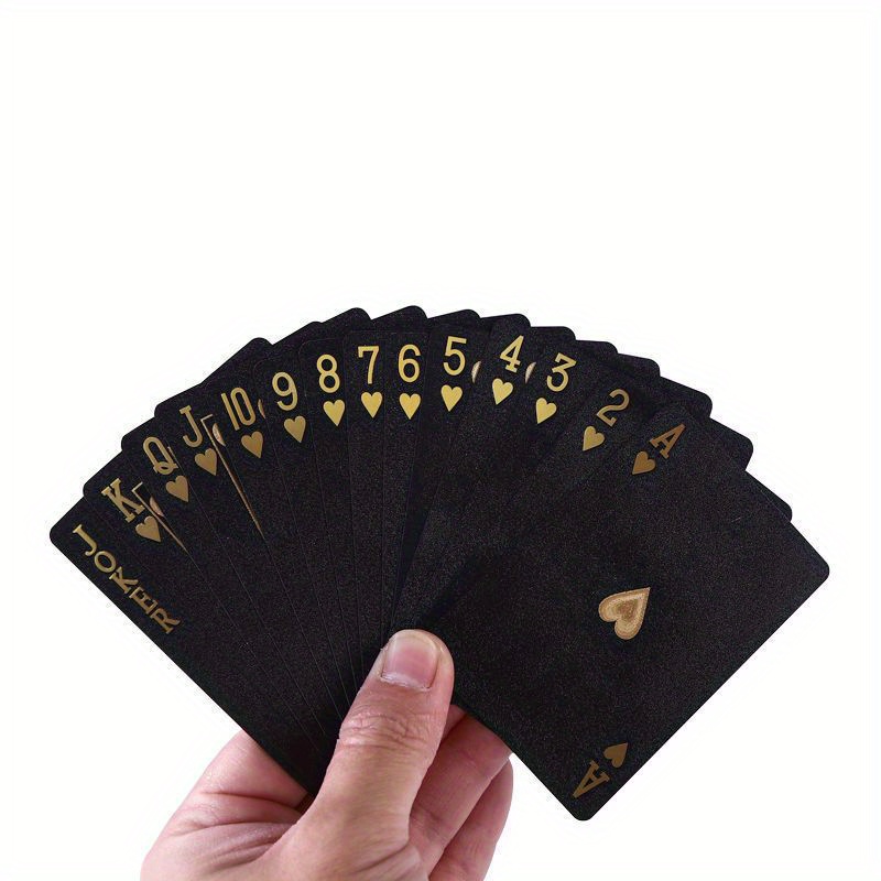 KAV Grand jeu de cartes à jouer pour 52 jeux de jeu, fête de famille,  soirée de poker, intérieur, extérieur, jardin, barbecue et Noël - Carte  géante revêtue de plastique (13 x