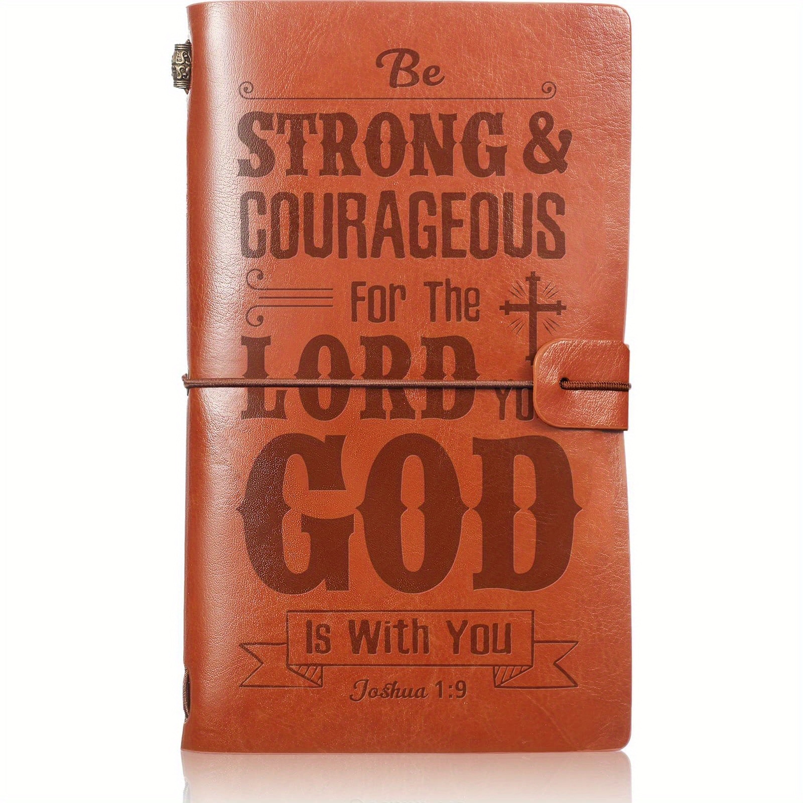 Vintage Embossed Leather Gold Hard Cover Bible Notebook - Temu