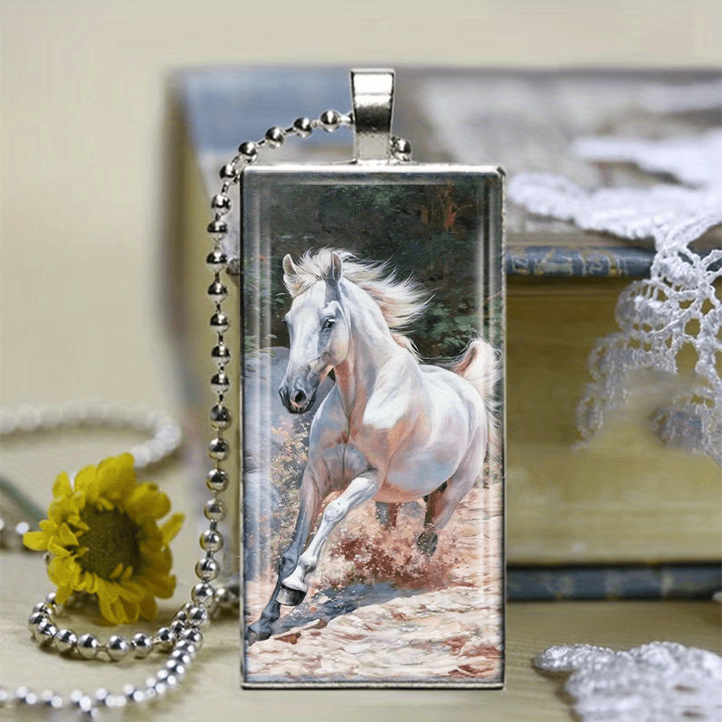 Collier cheval, pendentif cheval, bijoux de cheval, pendentif art