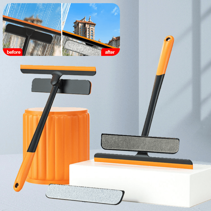 Floor Squeegee Wiper Broom And Window Cleaner with Extendable Handle