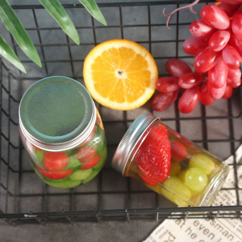 A2t55 Glass Jars With Regular Lids, Mason Jar With Airtight Lids