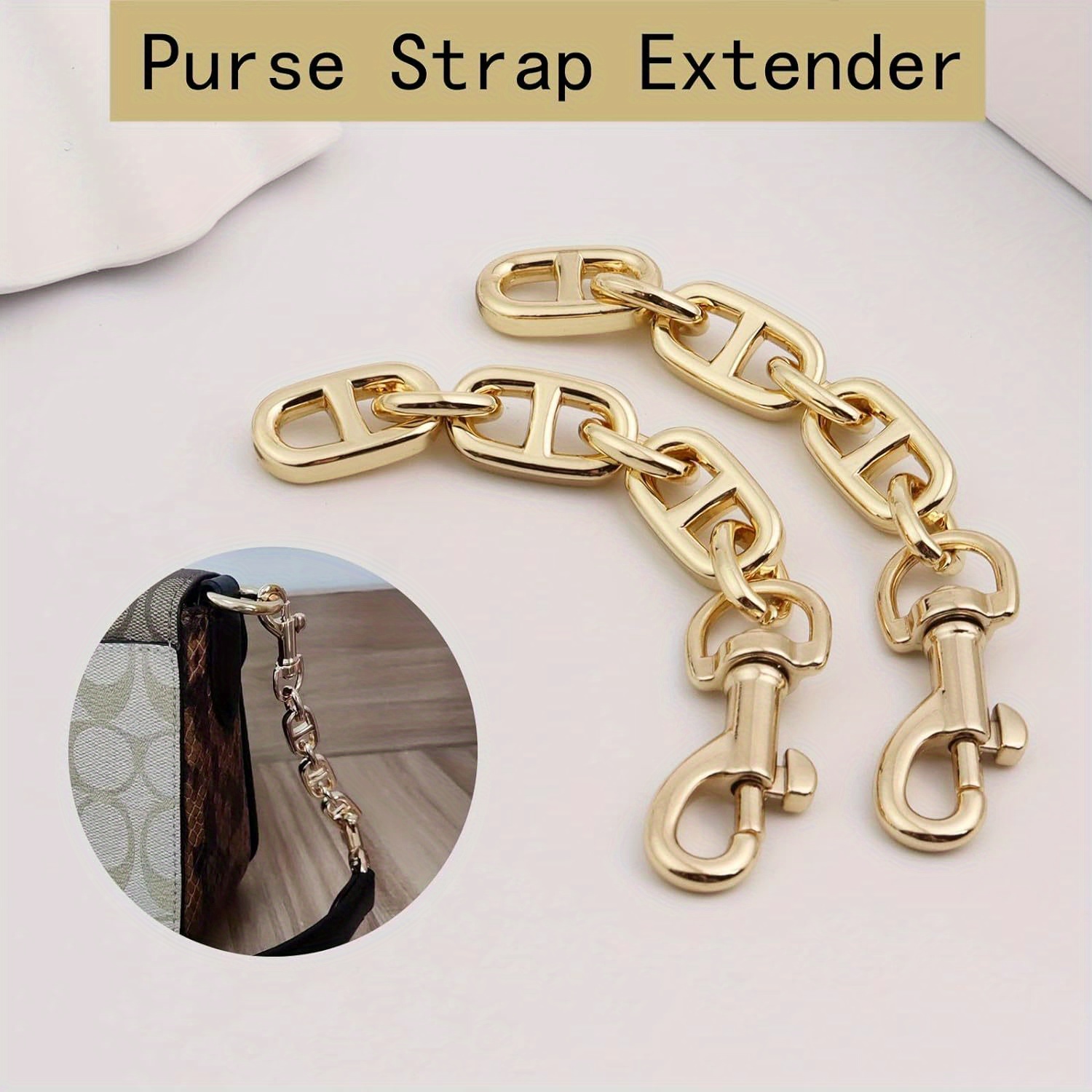 Purse Bag Strap Extender Chain Oblong Shape Replacement Charms For  Crossbody Bag Purse Shoulder Handbags Making Accessories - Temu Finland
