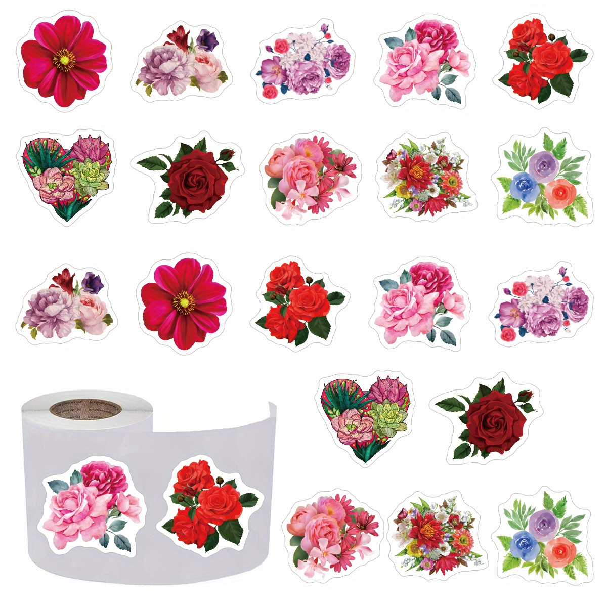 Cartoon Flower Series Stickers self Adhesive Tape Diy - Temu