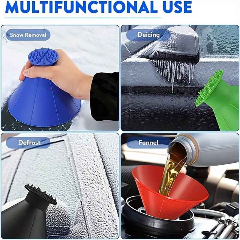 Car Window Windshield Ice Scraper Oil Funnel Snow Removal - Temu