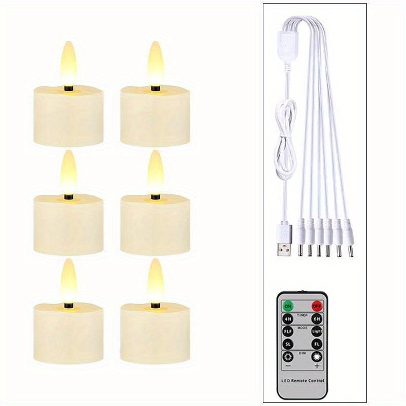 Set 2 bougies LED rechargeables