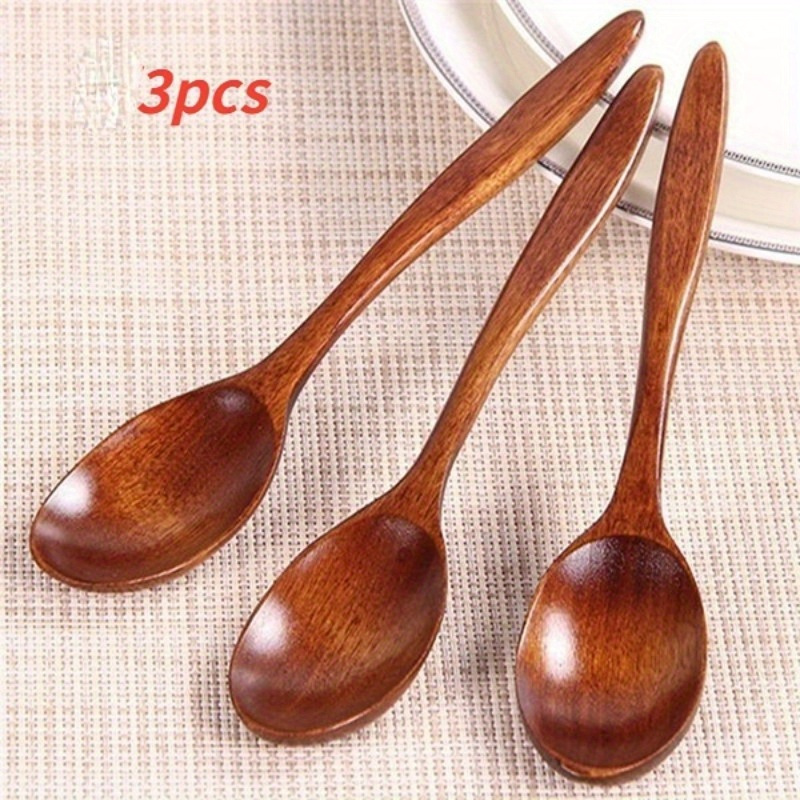 Juego de 3 cucharones grandes de madera para cocinar utensilios de cocina,  cucharón grande de 11 pulgadas, cuchara de servir de 10 pulgadas y