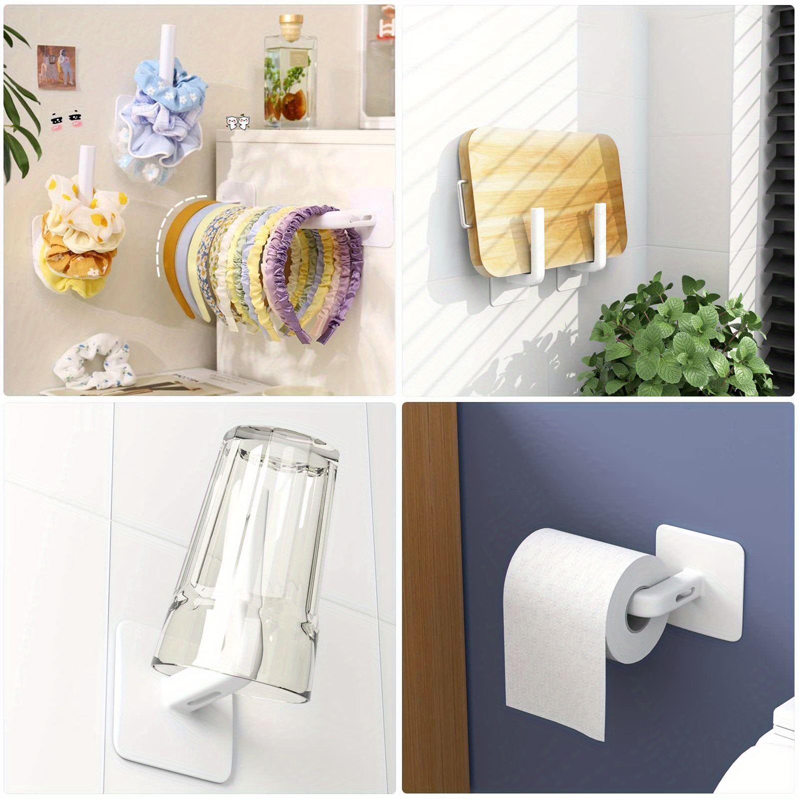 1/3PCS Adhesive Hat Hooks for Wall Hat Holder Organizer for