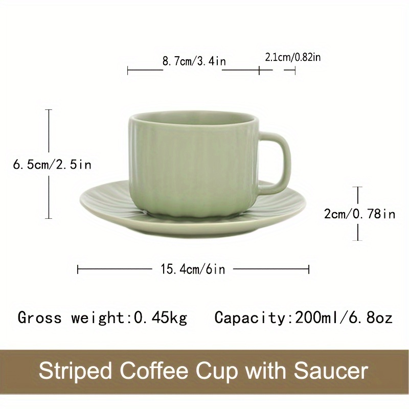 Porcelain Cappuccino Espresso Coffee Cup With Saucer 6.8 - Temu