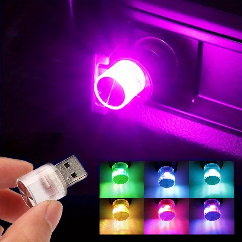 4 Stück Mini LED USB Auto Leuchten USB LED Auto Atmosphäre Licht