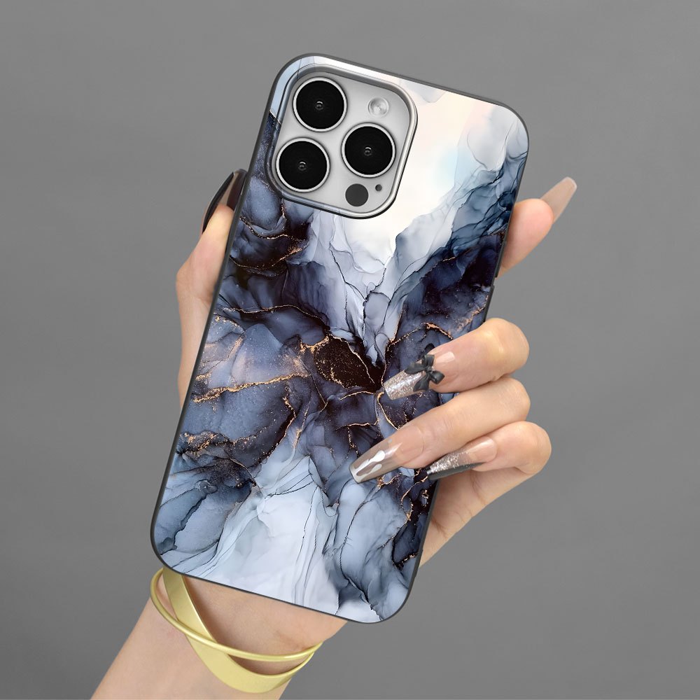 

Marble Pattern Liquid Silicone Mobile Phone Case Full-body Protection Shockproof Anti-fall Tpu Soft Case Color: Transparent White Black For Men Women For 15/14/13/12/11 Pro Max/xr/xs/7/8 Plus/se