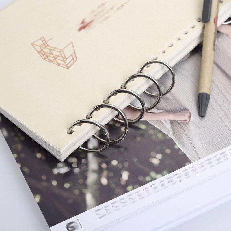 Metal Loose Leaf Book Binder Hinged Rings Calendar Circle - Temu