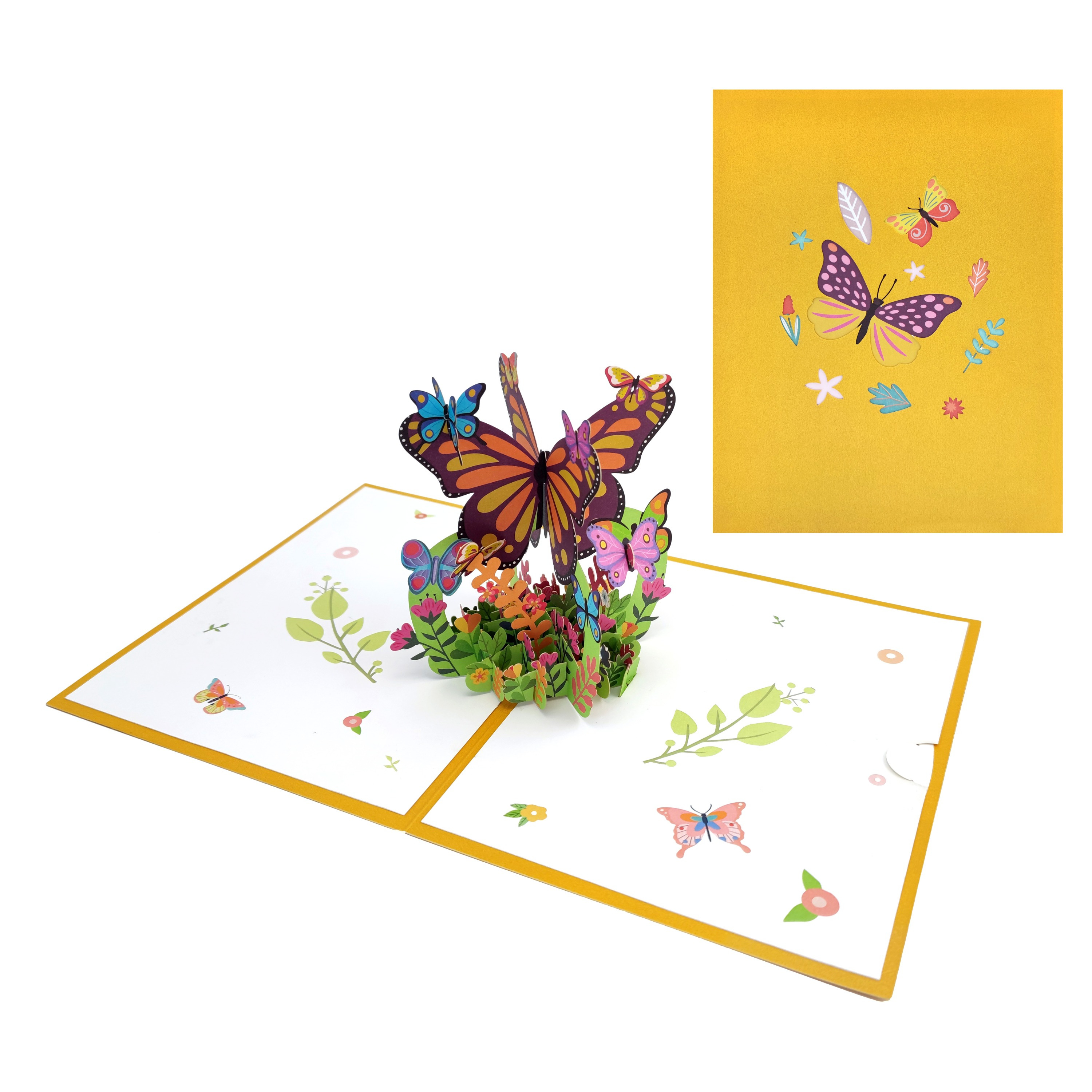 Joyeux Anniversaire Pop Up Carte Papillon 3d Pop Up Carte De Voeux