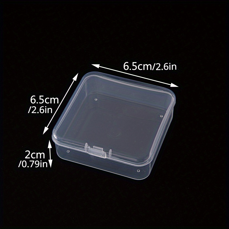 Mini Square Clear Plastic Small Box Jewelry Storage Container Beads Case  Box X1