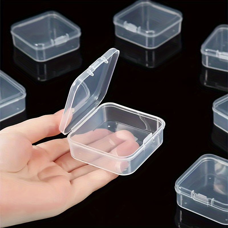 16 Pack Small Containers Clear Plastic Boxes Beads Storage Organizers With  Hinged Lids For Small Items, Jewelry, Crafts - AliExpress