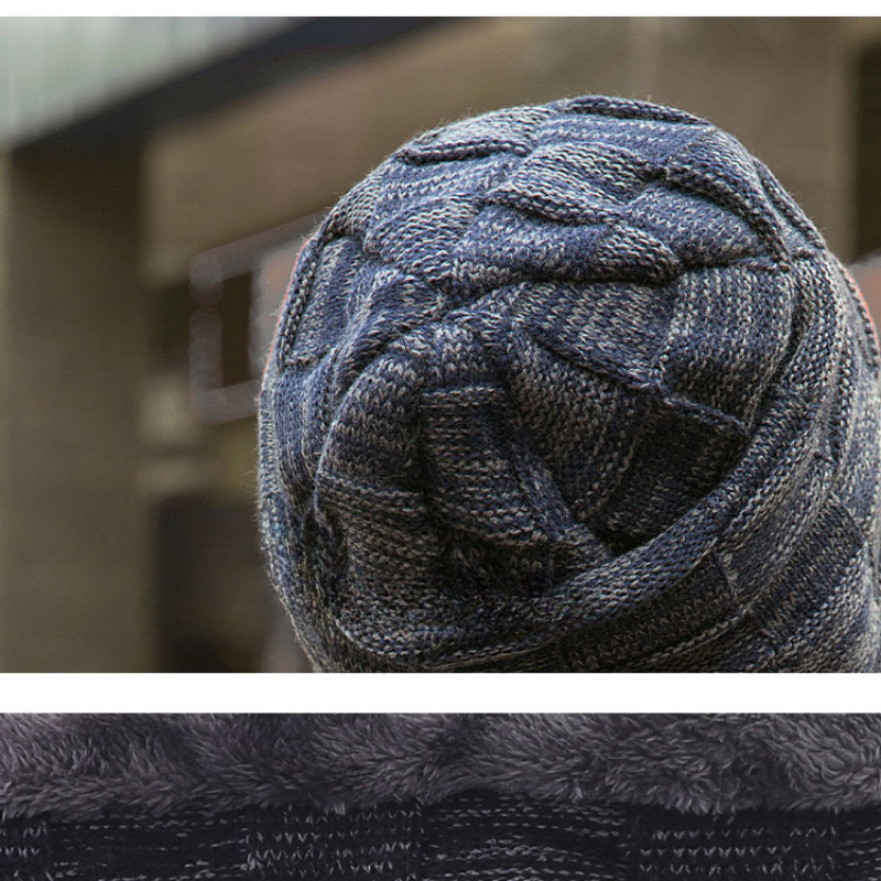 Winter Hat Neck Gaiter Set Velvet Thickened Beanie Hat Ear Protection