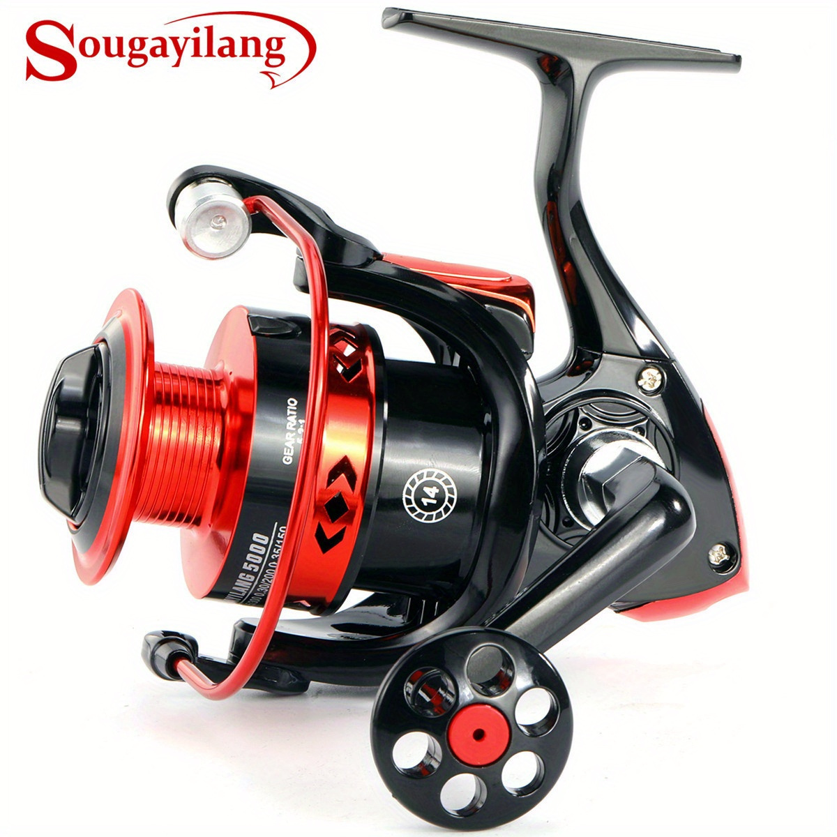 Sougayilang 1.65M 2 Sections Spinning Fishing Rod Fishing Reel Set With  3000 Series 13 Ball Bearings 5.2:1 Gear Ratio Combos Glass Fiber Pole Max  Drag 5-7kg