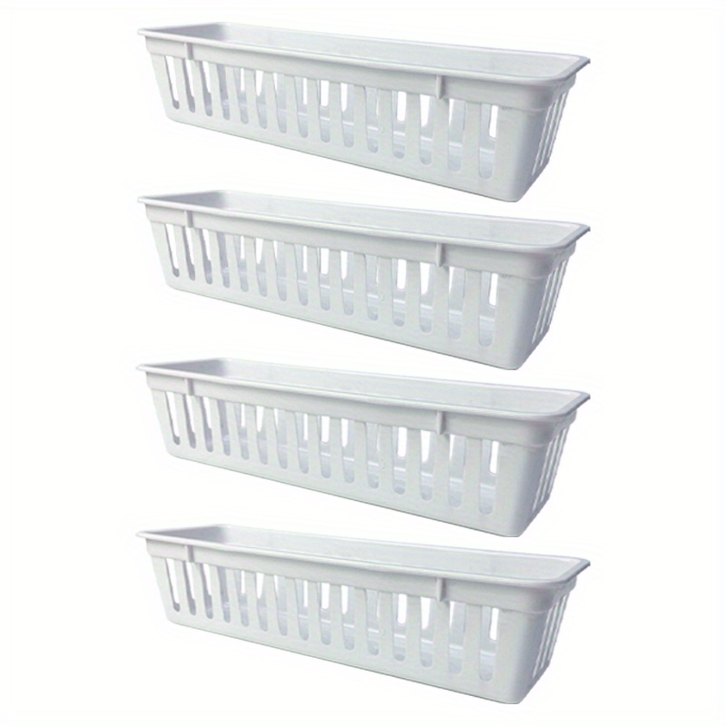 4 Pcs Storage Basket Sundries Organizer Shower Mini Shopping Cart Kids Box Small  Plastic Baskets Bin