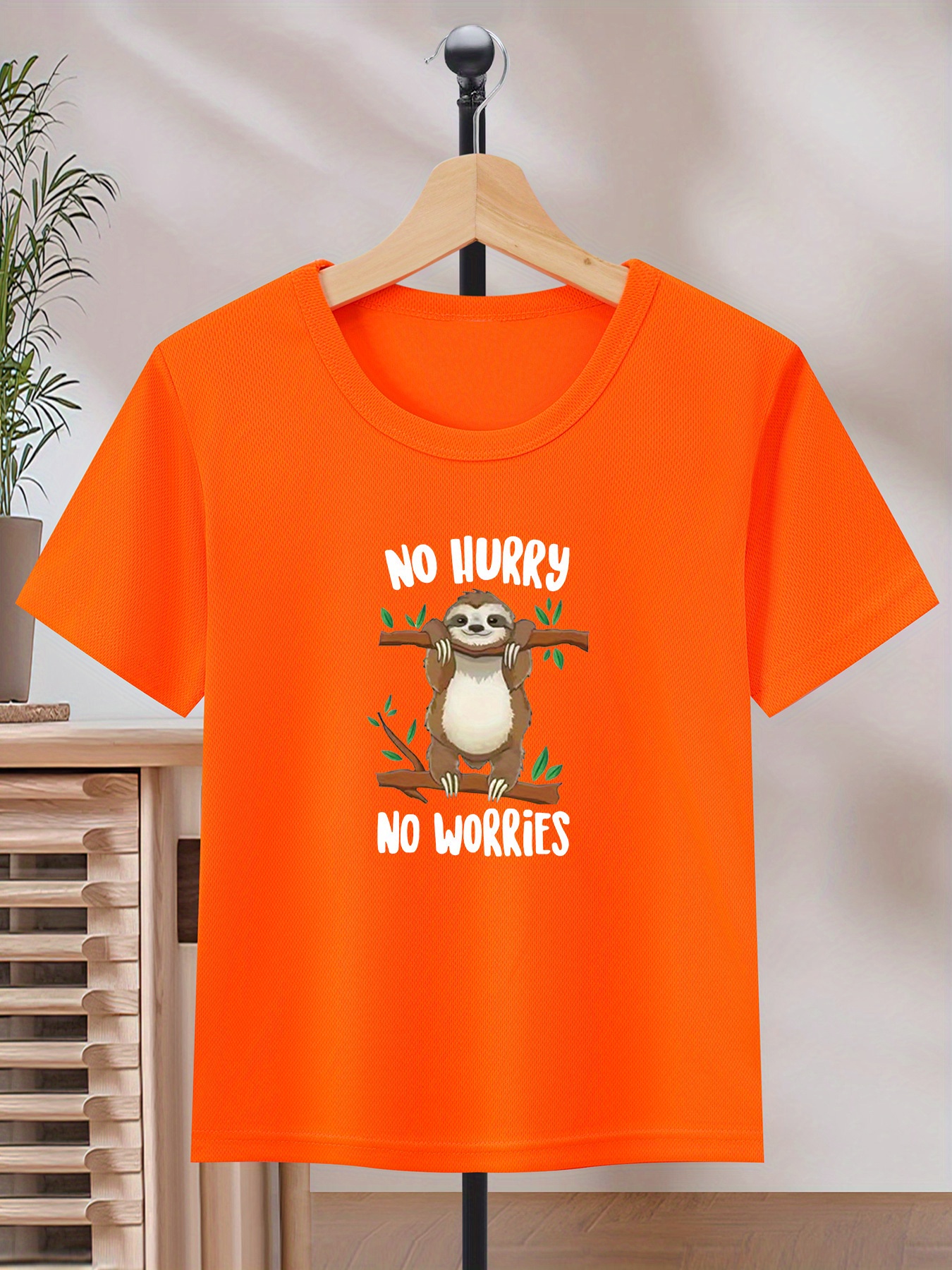 Boy's No Hurries No Worries Print Creative Tee Tops Clothes - Temu Ireland