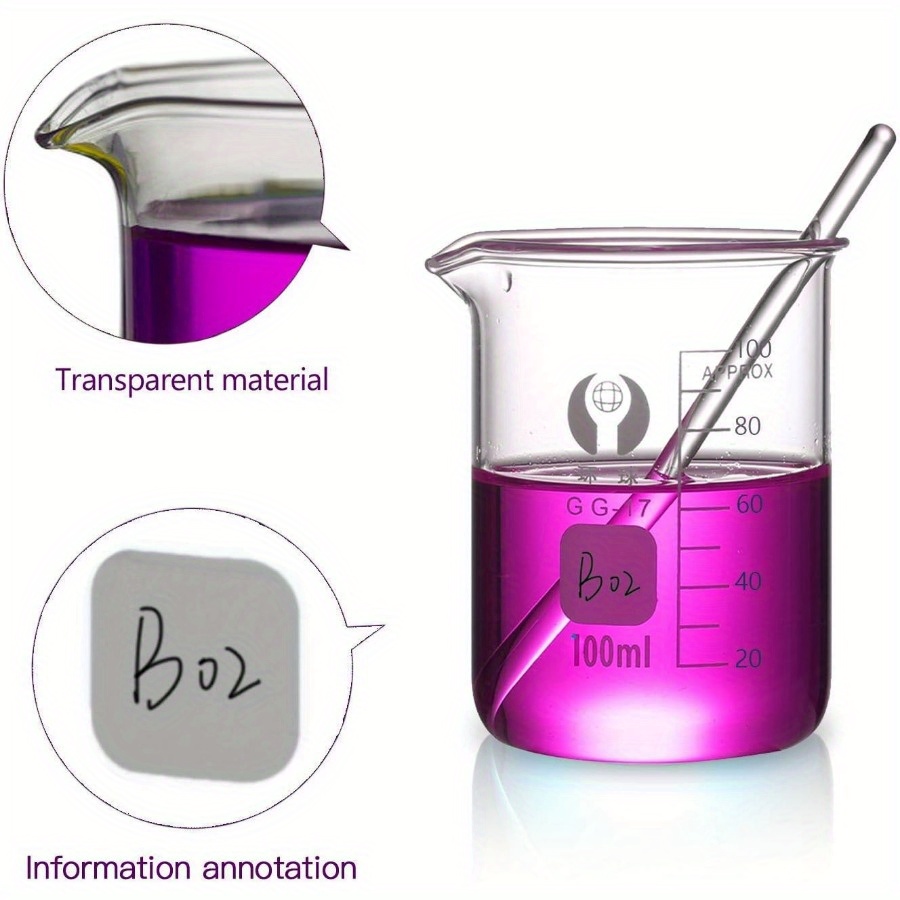 25ml Low Form Beaker Chemistry Laboratory Borosilicate Glass