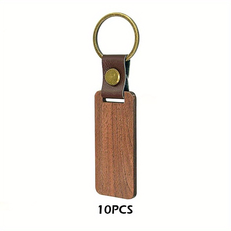 90pcs Wooden Laser Blanks 3 Colors 20x17x3mm Wood Keychain Wood