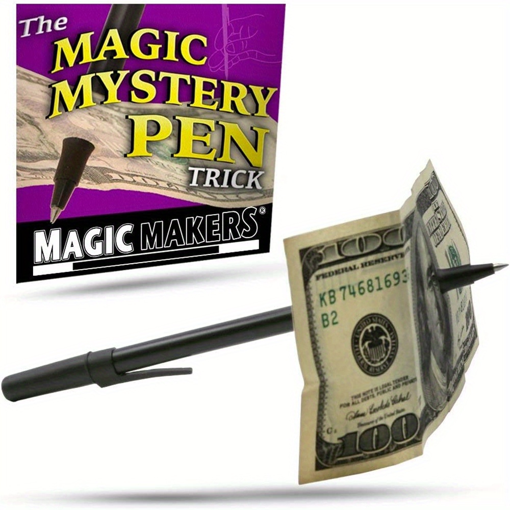 Le noir - Jouet de magicien professionnel, tour de magie amusant, facile à  jouer, stylo boule noire, pénétrat