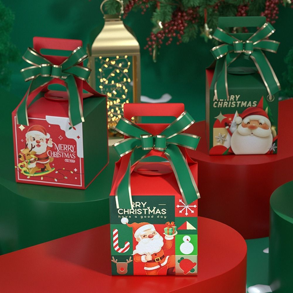 Christmas Containers With Lid, Plastic Pvc Elk Decorative Goodies Boxes,  Fillable Cases With Handle, Party Favor Christmas Gift Box, Party Favor  Supplies, Christmas New Year Gift Wrapping And Storage Supplies - Temu