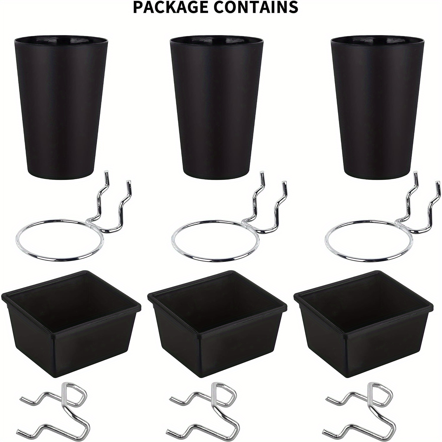 Pegboard Bins Peg Board Cups Hooks Loops Assortment - Temu