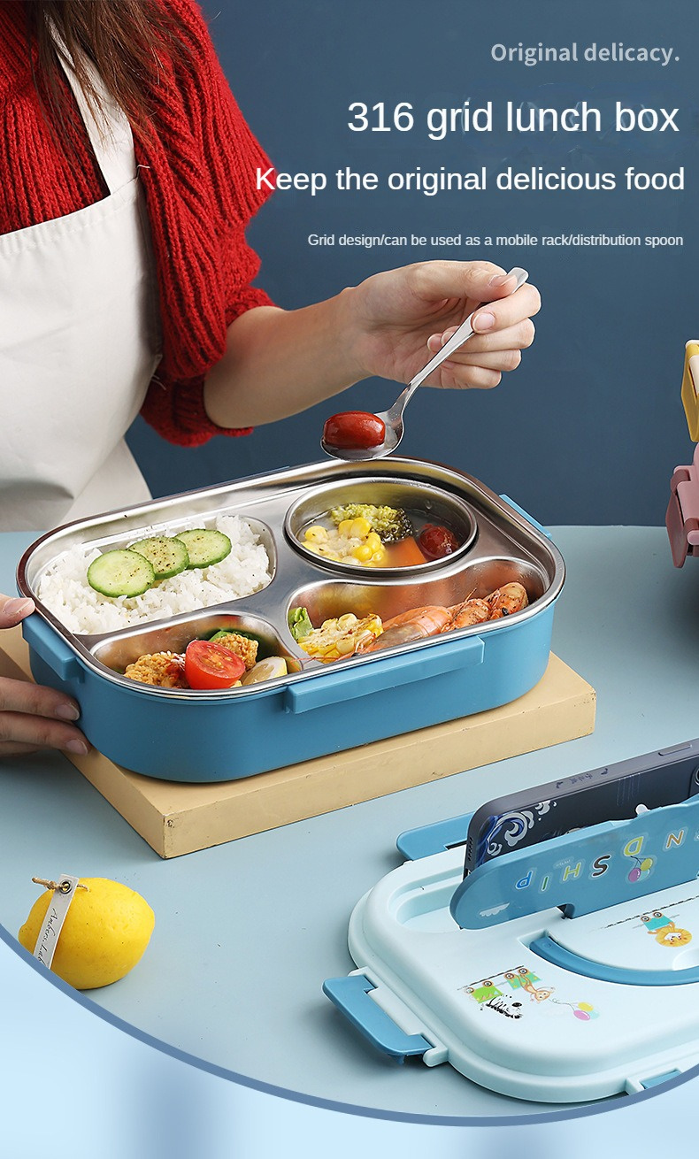 Multipurpose Microwaveable Lunch Box With Grid Design - Temu