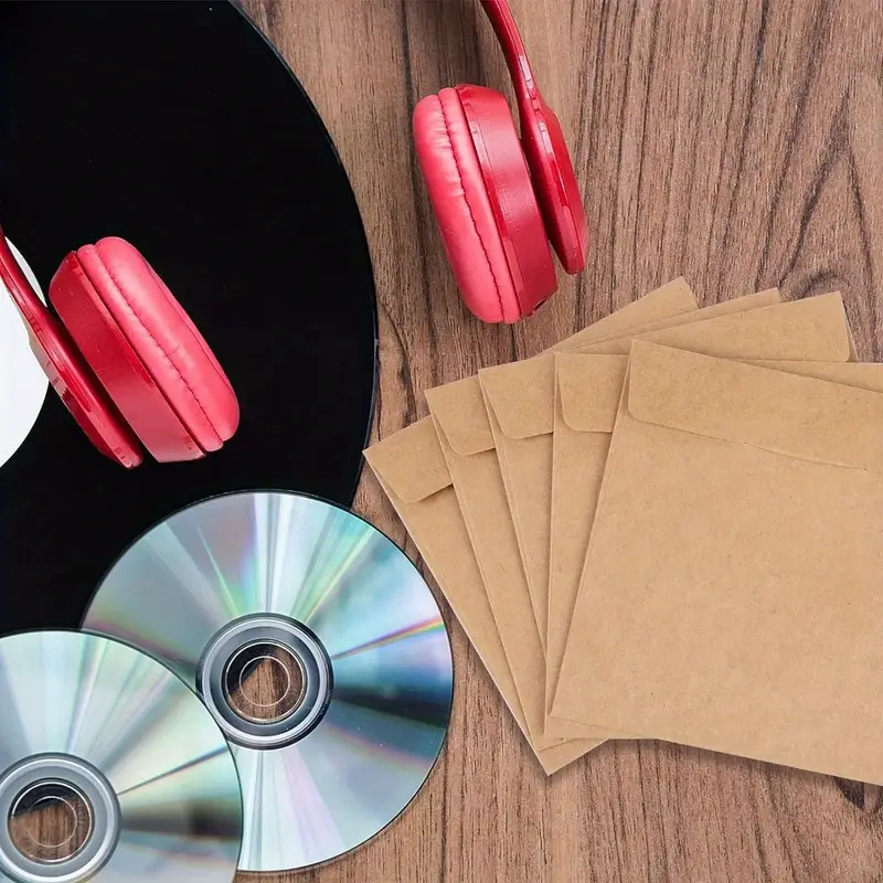 50pcs Pochettes CD Enveloppes DVD En Papier Kraft Carton De - Temu