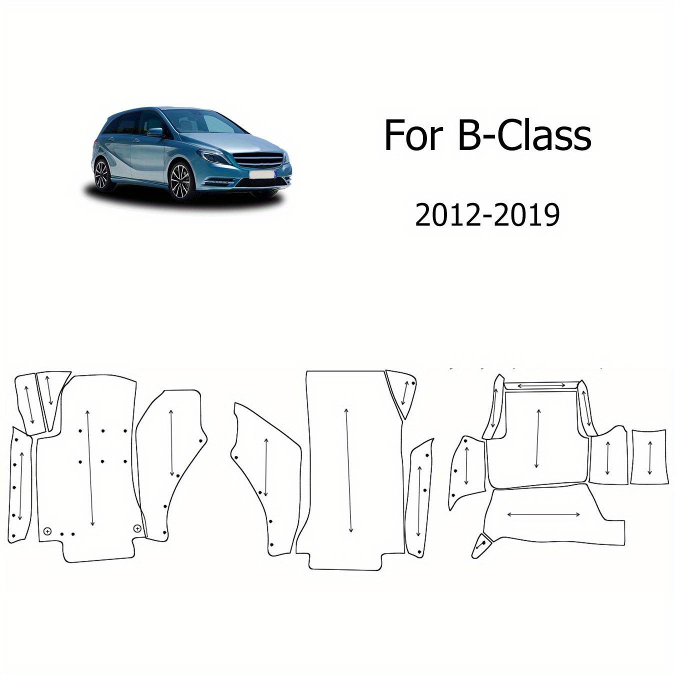 Tegart [lhd]for Mercedes-benz For B-class 2012-2019 Three Layer Pvc Stereo  Full Cover Anti-slip Car Mat - Temu