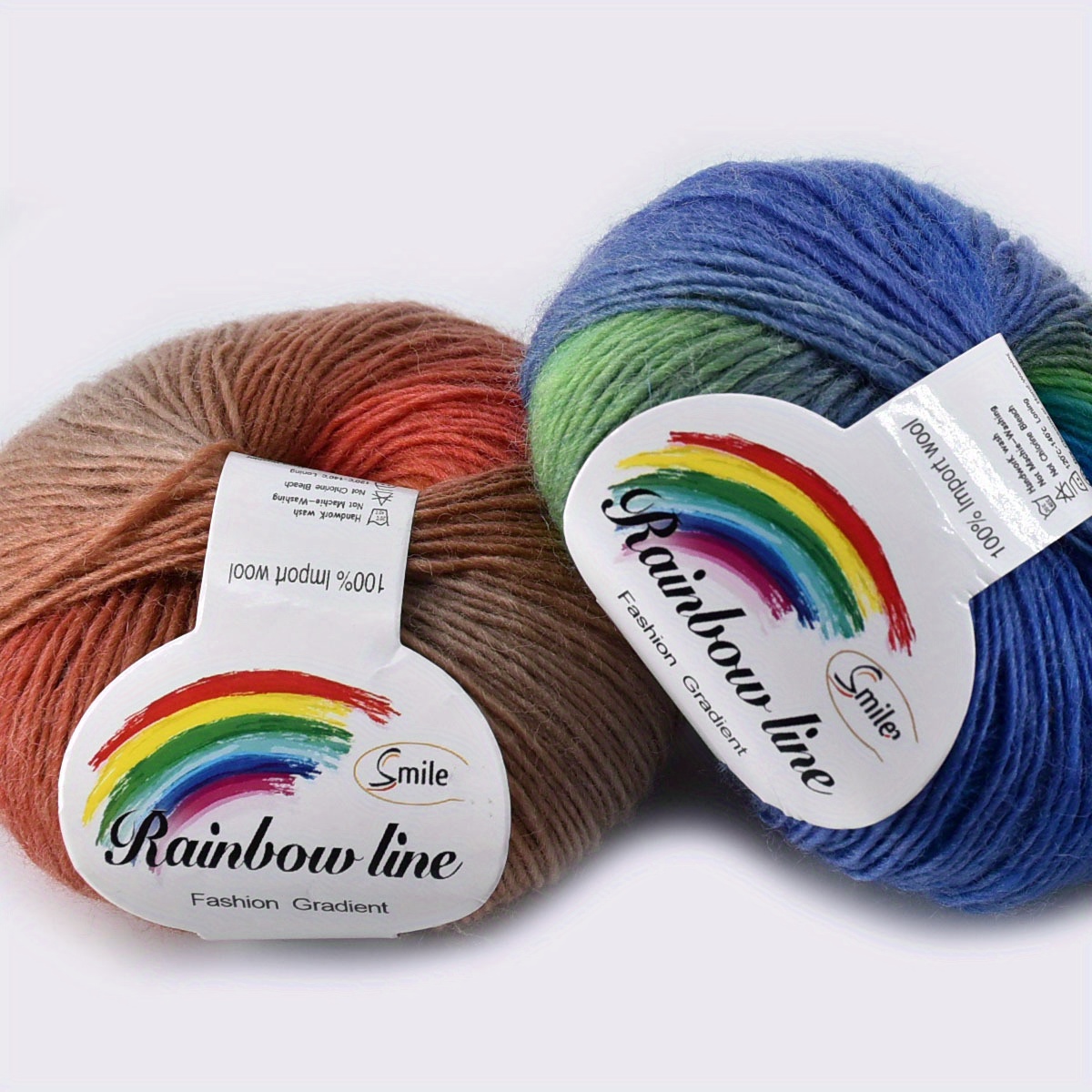 50g Rainbow Gradient Multi Color Yarn for Crocheting Hand Knitting