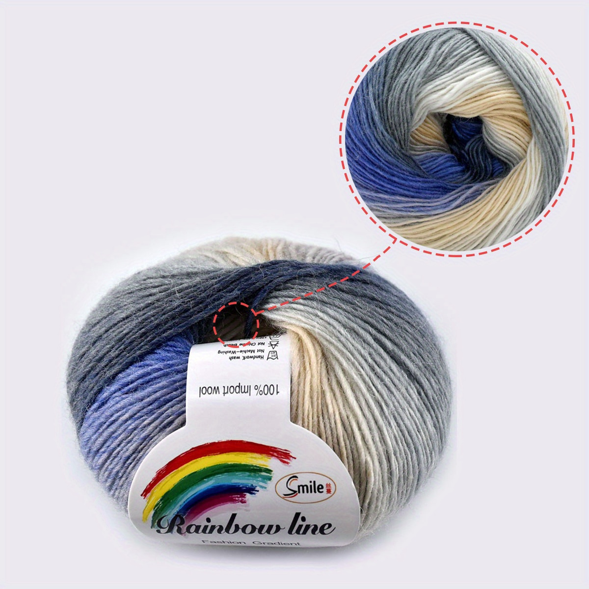 Gradient Wool Yarn Thick Wool Yarn For Diy Crocheting And - Temu