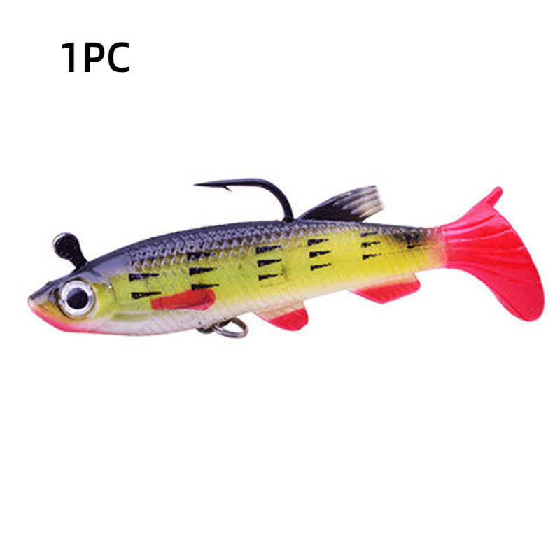 1/2/5pcs Soft Fishing Lures, Pre-Rigged Jig Head, Paddle Tail, Soft Plastic  Swimbaits For Bass Trout Walleye Crappie, Fishing Accessories For Saltwate