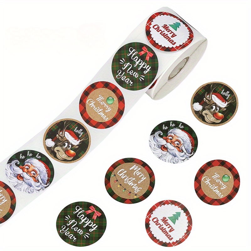  300Pcs Christmas Tags Stickers, Self-Adhesive