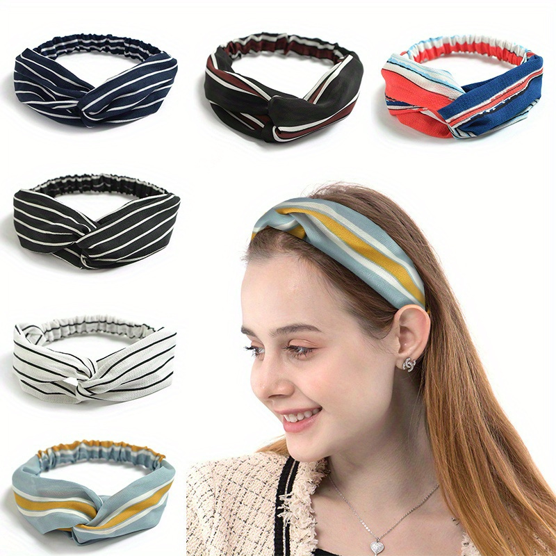 Women's Fashion Versatile Cross Elastic Hair Band Headband - Temu
