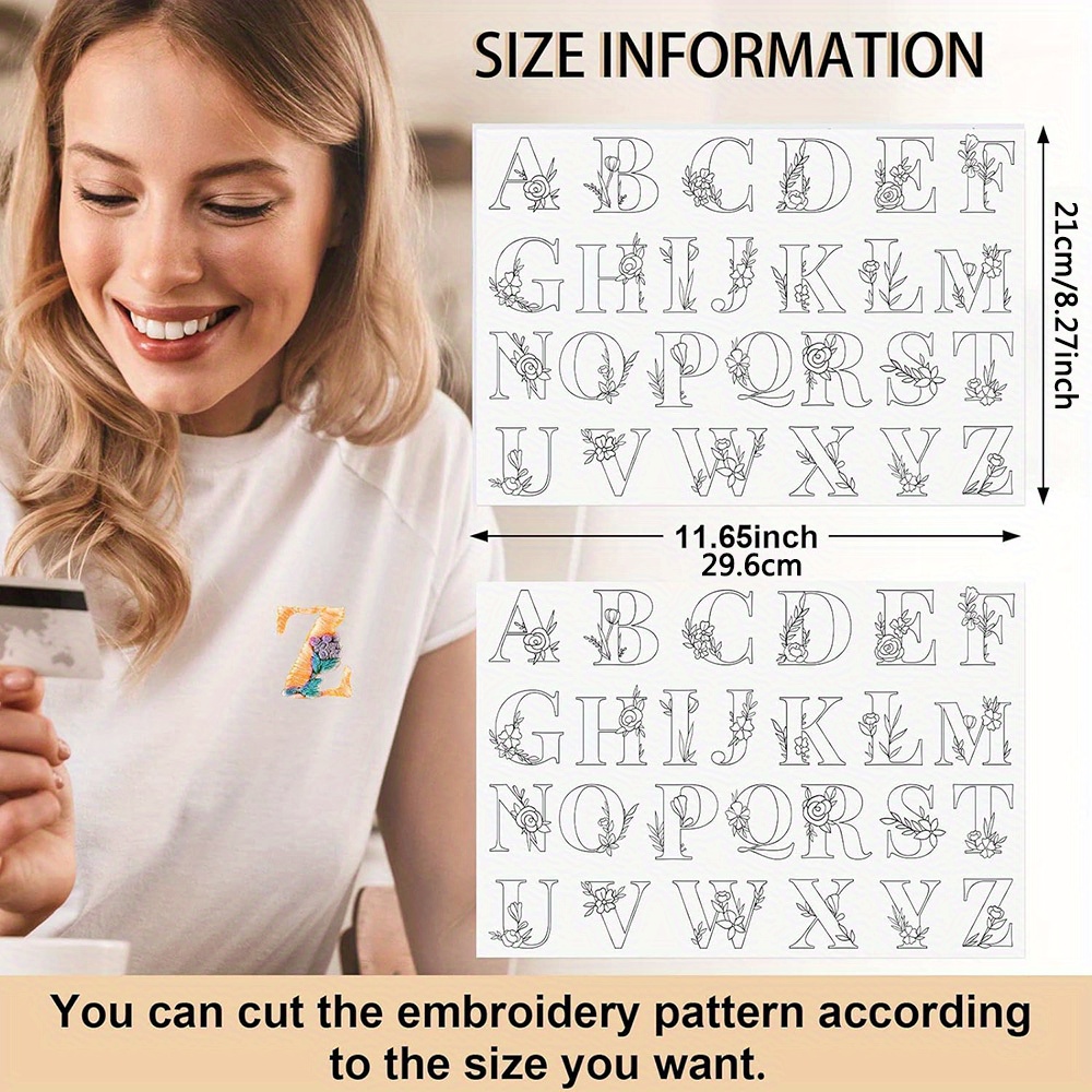  50Pcs Water Soluble Embroidery Stabilizers, Stick and