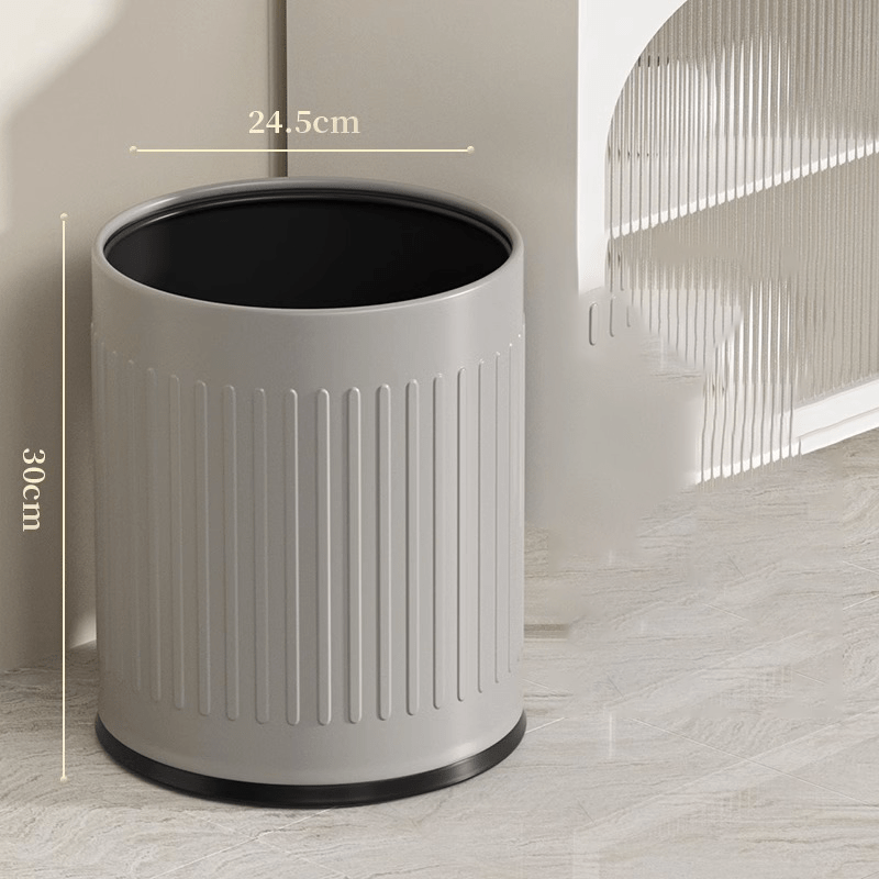 Indoor Trash Can Super Large Capacity Stainless Steel Lidless Long Barrel  Large Diameter Square Office Living Room Bedroom Kitchen Trash Can Kitchen