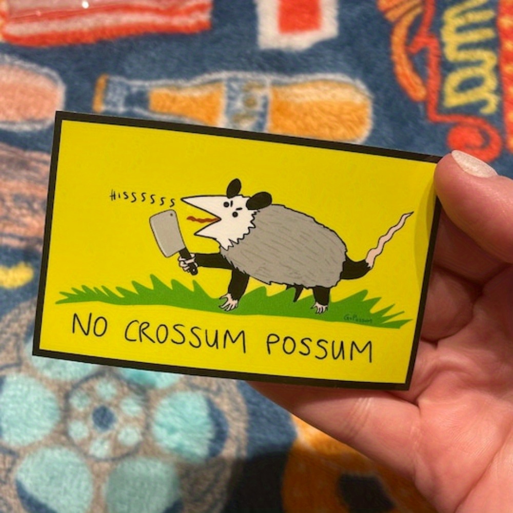 No Crossum Possum Rat Sticker - Temu