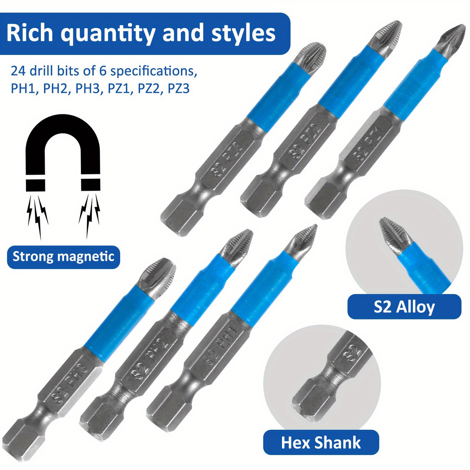 Pmmj 10 Piezas Puntas Destornillador Phillips Ph2 Puntas - Temu