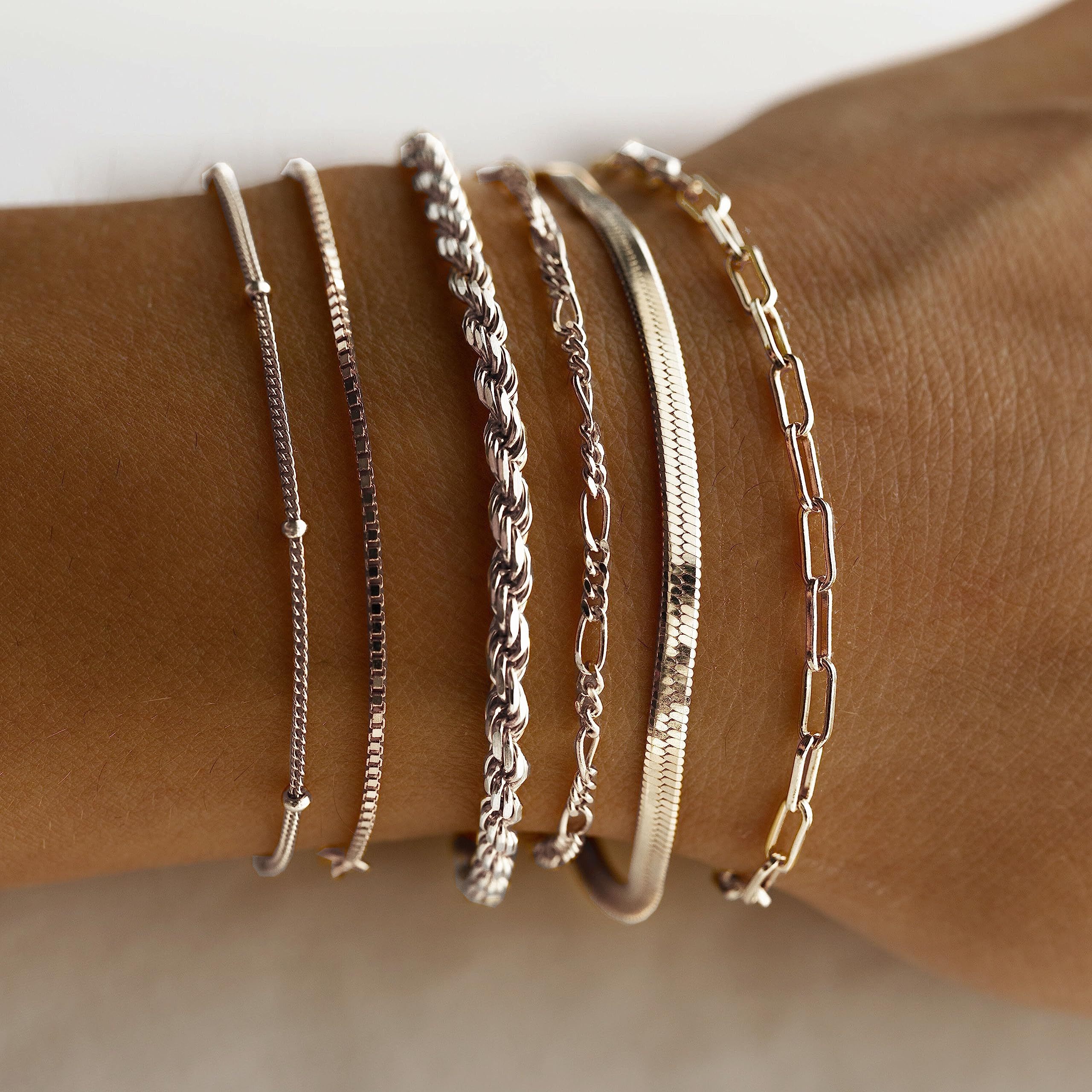 Le bracelet chaîne simple 20cm doré à l'or fin 24 carats – émoi émoi