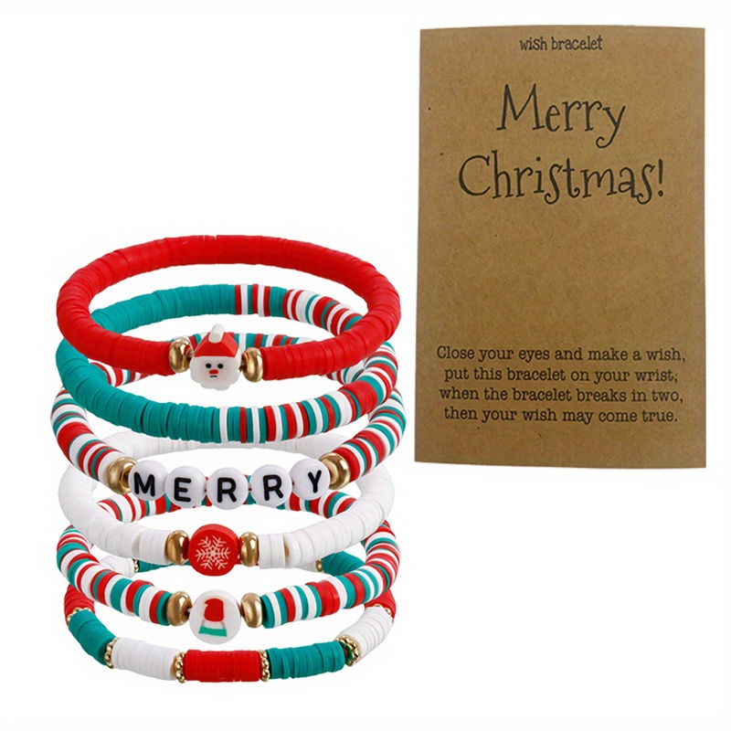 Merry Christmas Wish Bracelet, Christmas Jewelry, Christmas Gifts