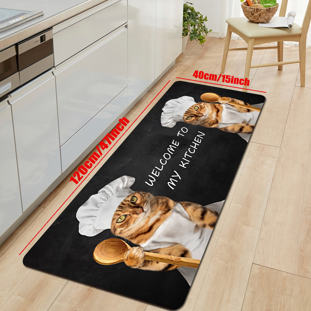 Kitchen Decor Area Rug Kitchen Non slip Carpet Cartoon Chef - Temu