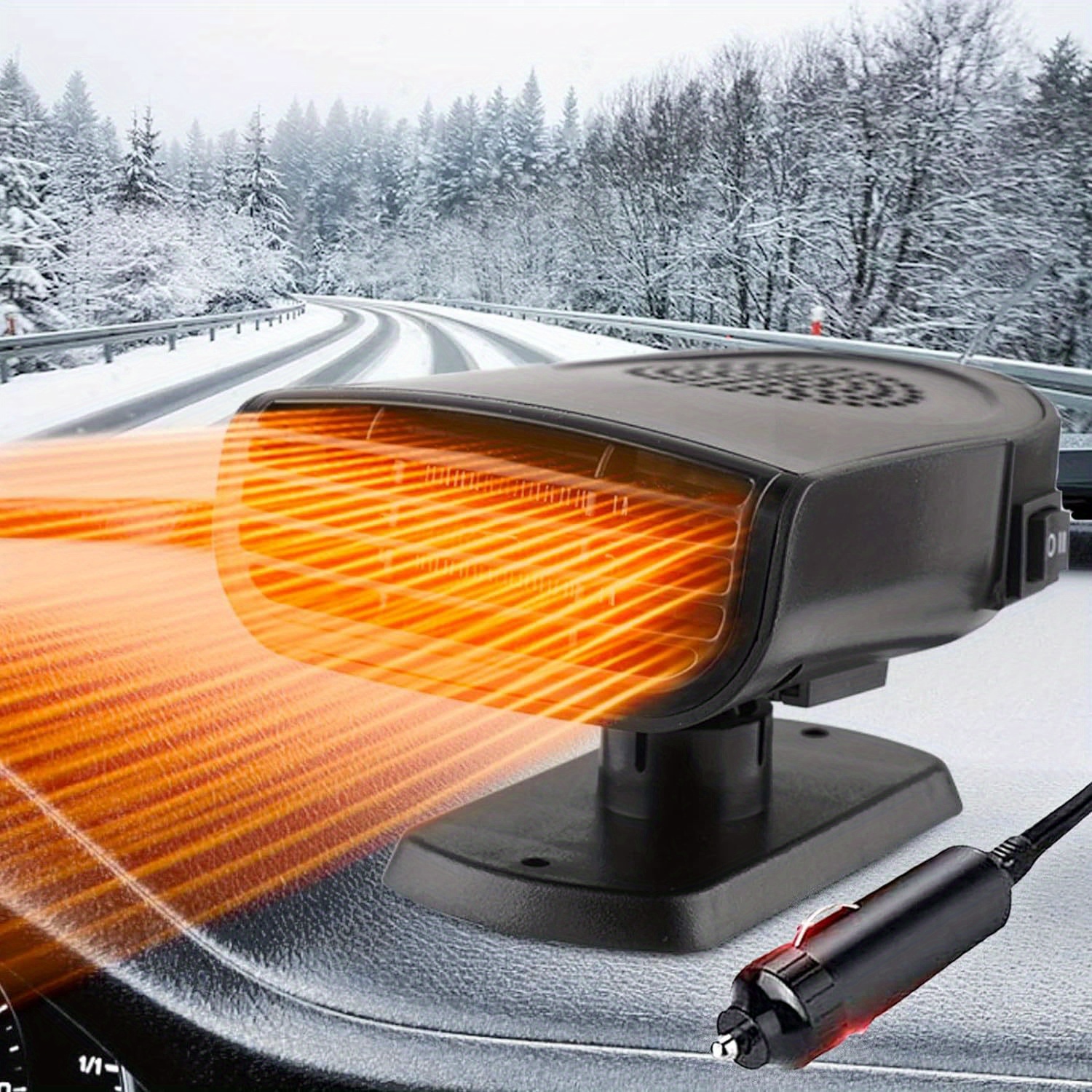 Calentador portátil de 120 W, 200 W, para descongelar y desempañar la  nieve, para coche, calefactor eléctrico, ventilador de coche,  descongelación y